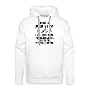 Funny Coach Gifts Coaching Sports Coach Coaches - Men's Premium Hoodie - white - Front - Liam (192cm)