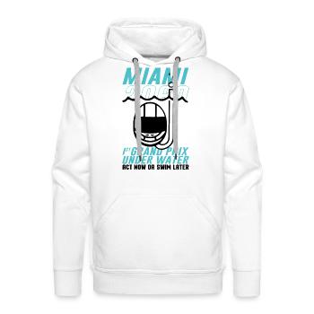Miami 2060 1St Grand Prix Under Water - Men's Premium Hoodie - white - Front - Liam (192cm)