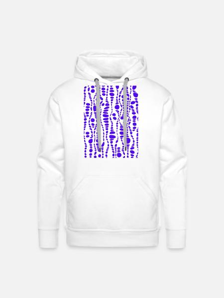Cobalt Bubbles - Men's Premium Hoodie - white