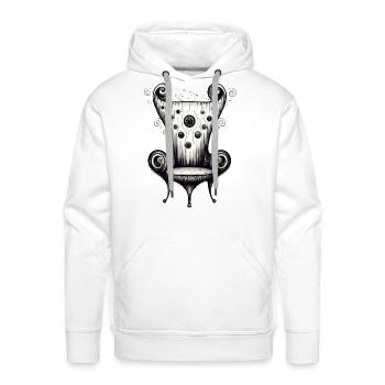 "Horror Halloween" T-Shirt- Embrace the Terrifying - Men's Premium Hoodie - white - Front - Liam (192cm)