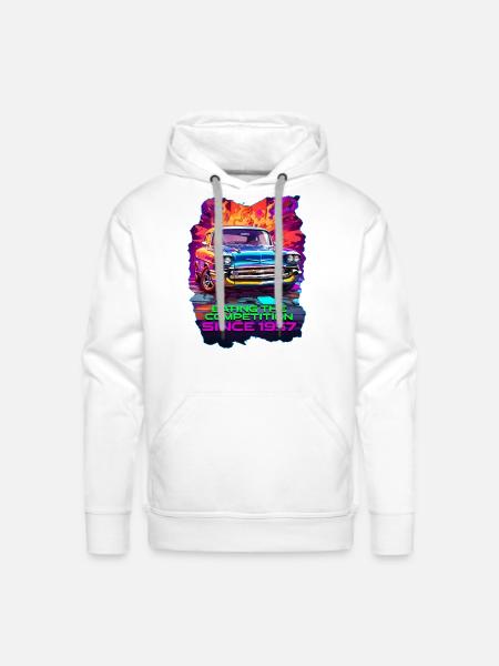 Eating Since 1957 Chevy - Men's Premium Hoodie - white