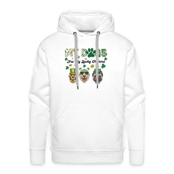 My Dogs Are My Lucky Charms - Men's Premium Hoodie - white - Front - Liam (192cm)