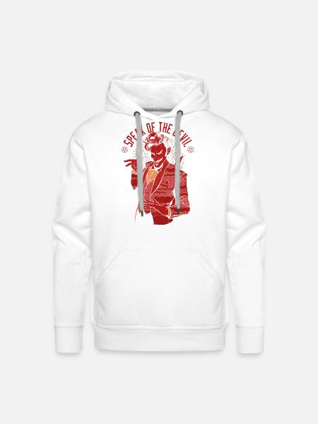 Speak Of The Devil - Men's Premium Hoodie - white