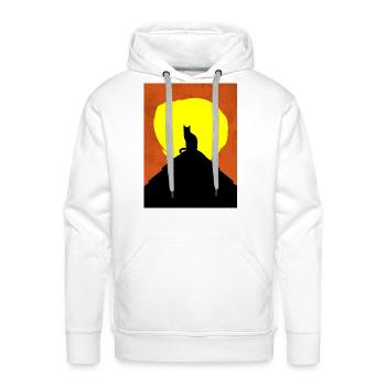 Cat And Sun - Men's Premium Hoodie - white - Front - Liam (192cm)
