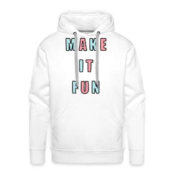 Make It Fun - Men's Premium Hoodie - white - Front - Liam (192cm)