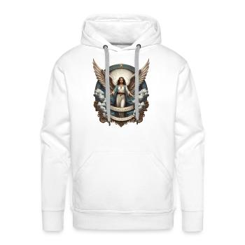 Angel in the clouds - Men's Premium Hoodie - white - Front - Liam (192cm)