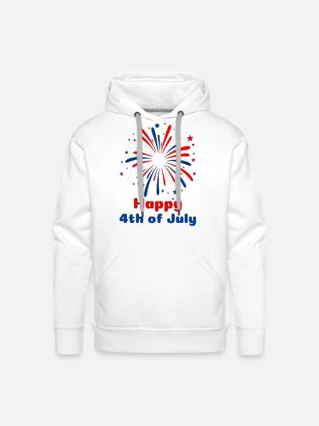 4th of July - Men's Premium Hoodie - white