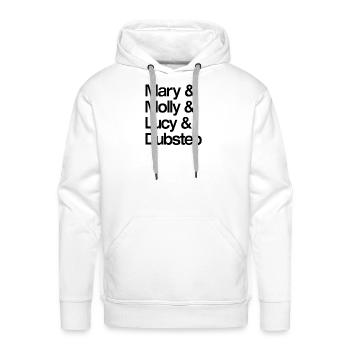 Mary Molly Lucy and Dubstep Shirt - Men's Premium Hoodie - white - Front - Liam (192cm)