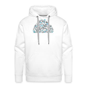 CLOUDS - Men's Premium Hoodie - white - Front - Liam (192cm)