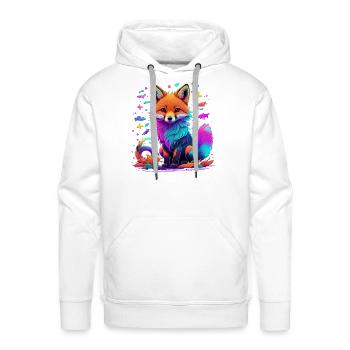 Cute fox - Men's Premium Hoodie - white - Front - Liam (192cm)