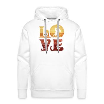 Western Rodeo Riding Equestrian Horse Lover - Men's Premium Hoodie - white - Front - Liam (192cm)