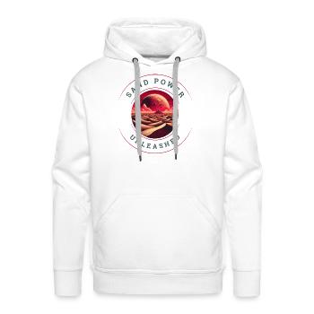 Sand Power Unleashed - Men's Premium Hoodie - white - Front - Liam (192cm)