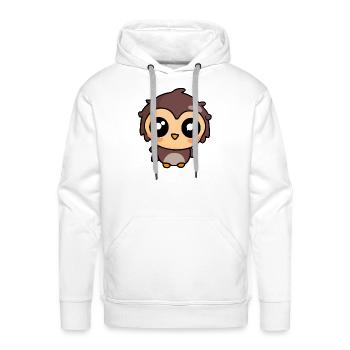 Cute baby owl kawaii illustration - Men's Premium Hoodie - white - Front - Liam (192cm)