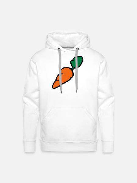 Carrot - Whats up Doc? - Men's Premium Hoodie - white