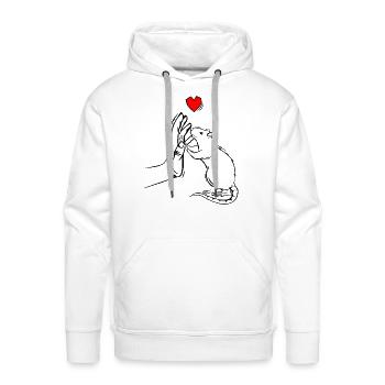 rat - Men's Premium Hoodie - white - Front - Liam (192cm)