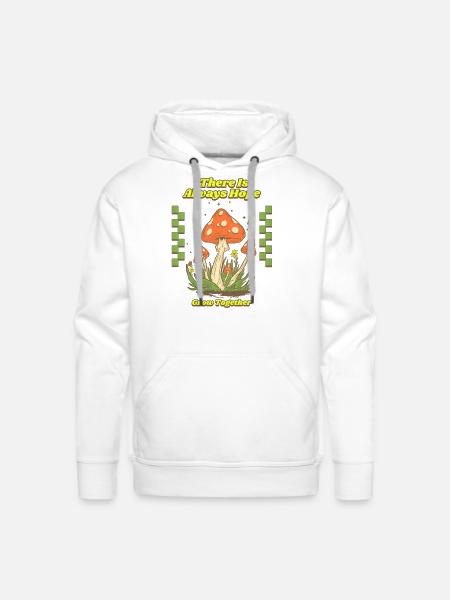 There is always hope - Men's Premium Hoodie - white
