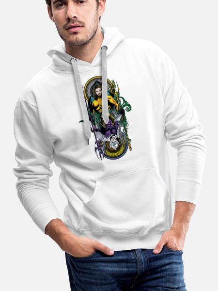 Aquaman Film Aquaman Sea King - Men's Premium Hoodie - white - Front - Liam (192cm)