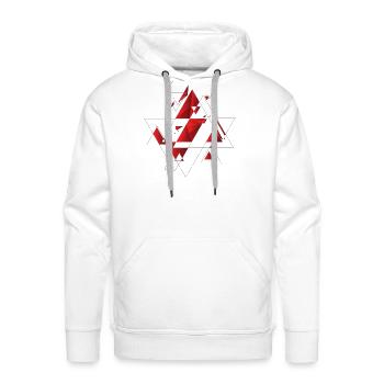 Abstract - Men's Premium Hoodie - white - Front - Liam (192cm)