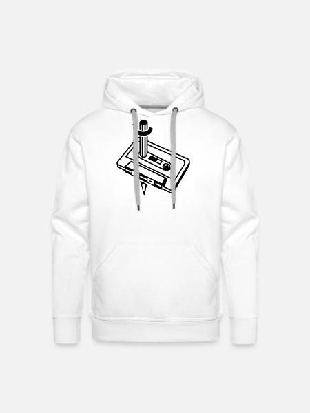 Unique Cassette Mixtape Relationship - Men's Premium Hoodie - white