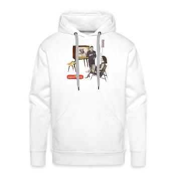 Nordmende TV & 50s Couple Retro - Men's Premium Hoodie - white - Front - Liam (192cm)
