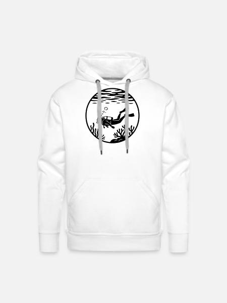 scuba - Men's Premium Hoodie - white