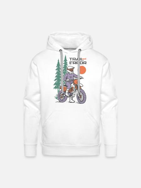 Trail and Error - Men's Premium Hoodie - white