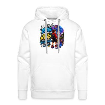 Dream Big, Stay Kind | Kids Adventure T-Shirt - Men's Premium Hoodie - white - Front - Liam (192cm)