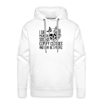 I like murder shows comfy clothes - Men's Premium Hoodie - white - Front - Liam (192cm)