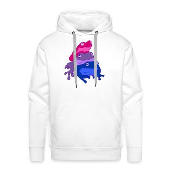 Bi Frogs Flag - Men's Premium Hoodie - white - Front - Liam (192cm)