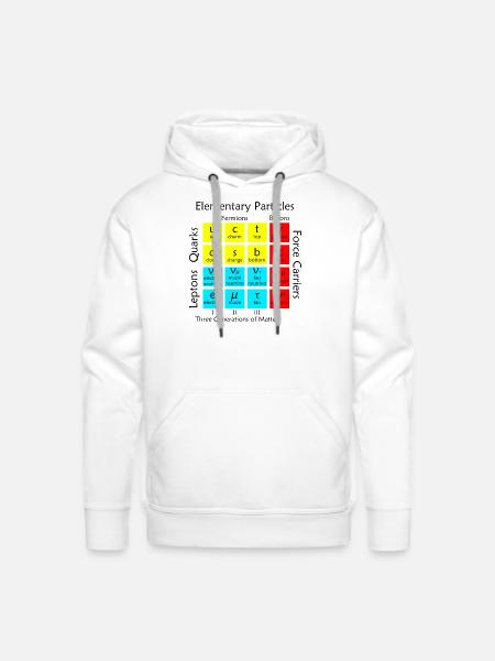 Elementary Particles - Men's Premium Hoodie - white