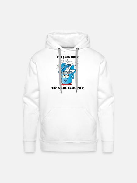 Stir The Pot - Men's Premium Hoodie - white