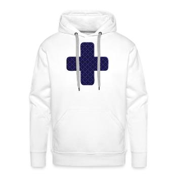 Plus Sign - Men's Premium Hoodie - white - Front - Liam (192cm)
