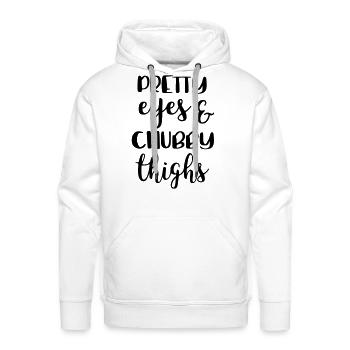 Pretty Eyes et Chubby Cuisses bébé nouveau-né - Molleton à capuche Premium pour homme - blanc - Devant - Liam (192cm)
