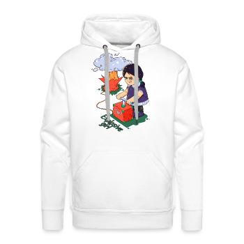 Explosive Girl - Men's Premium Hoodie - white - Front - Liam (192cm)