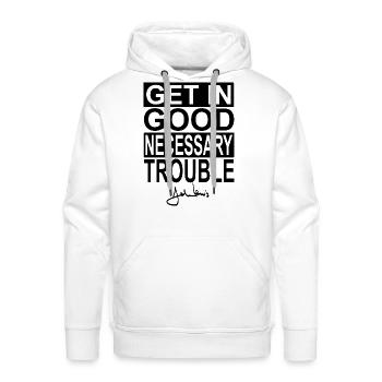 john lewis yellow - Men's Premium Hoodie - white - Front - Liam (192cm)