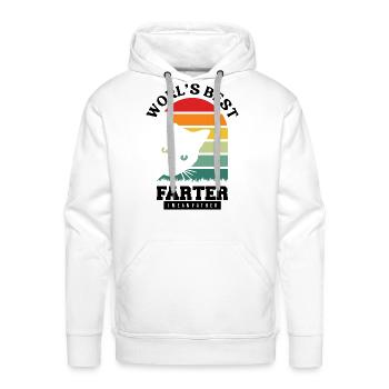 Vintage Retro World s Best Farter I Mean - Men's Premium Hoodie - white - Front - Liam (192cm)