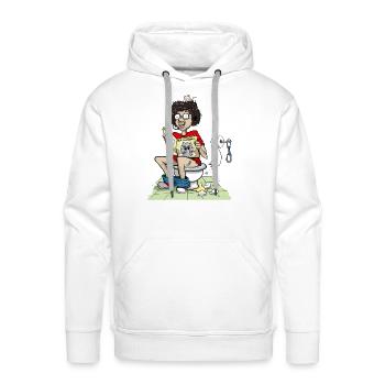 Homeoffice - Men's Premium Hoodie - white - Front - Liam (192cm)