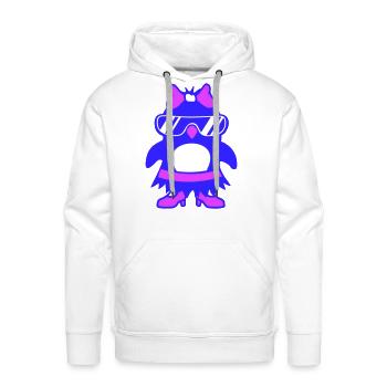 Pretty Penguin Lady Fun Girl Dress Cool Sunglasses - Men's Premium Hoodie - white - Front - Liam (192cm)