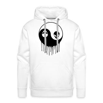 Alien Yin Yang - Men's Premium Hoodie - white - Front - Liam (192cm)