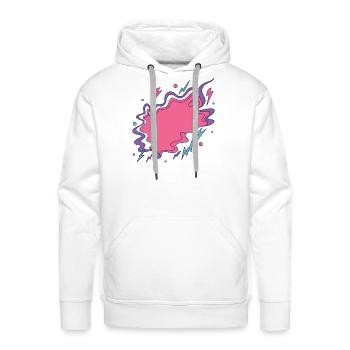Vibrant Storm Cloud Illustration - Men's Premium Hoodie - white - Front - Liam (192cm)