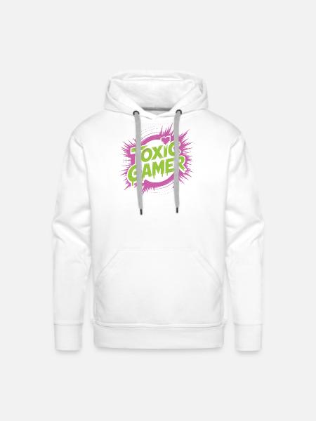 Toxic Gamer - Men's Premium Hoodie - white