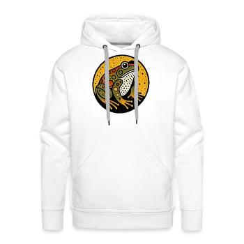 Speckled Frog Round Artwork Circle - Men's Premium Hoodie - white - Front - Liam (192cm)