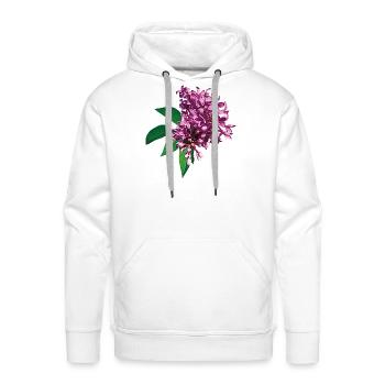 Pink Lilac Cluster - Men's Premium Hoodie - white - Front - Liam (192cm)