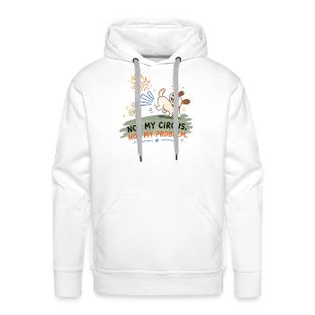 Not My Circus Not My Problem Dog - Men's Premium Hoodie - white - Front - Liam (192cm)