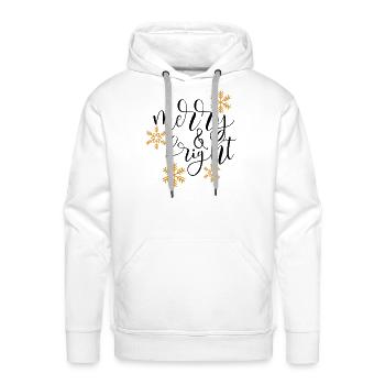 Merry Bright - Men's Premium Hoodie - white - Front - Liam (192cm)