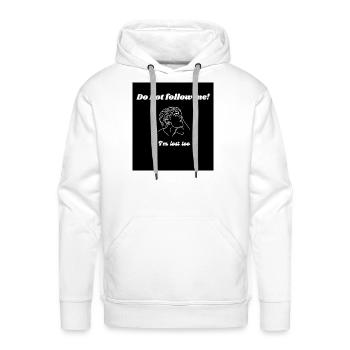 Witty phrase - Men's Premium Hoodie - white - Front - Liam (192cm)