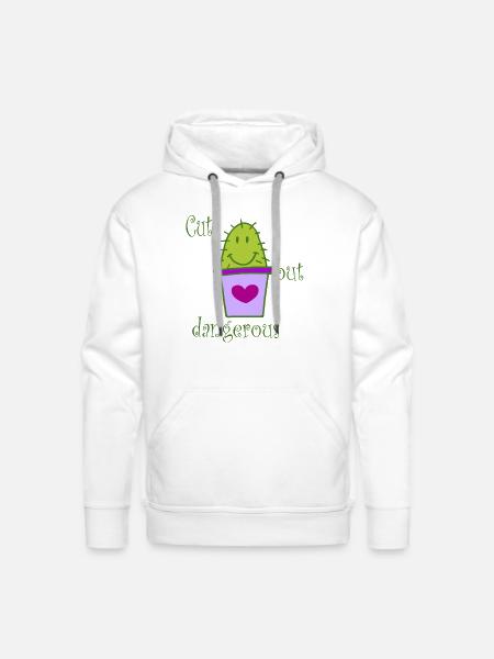 cute but dangerous - Men's Premium Hoodie - white