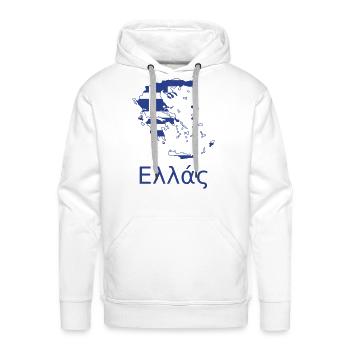 Greece - Men's Premium Hoodie - white - Front - Liam (192cm)