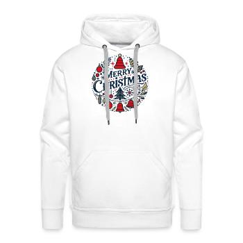 Merry Christmas 3 - Men's Premium Hoodie - white - Front - Liam (192cm)