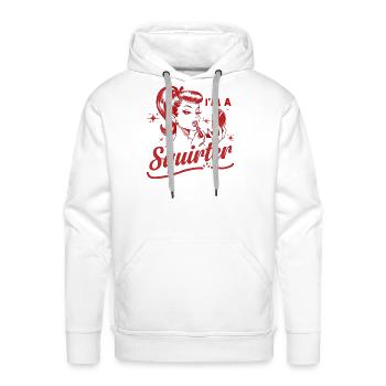 Retro Pinup Lip Sip Art - Men's Premium Hoodie - white - Front - Liam (192cm)